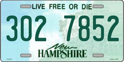 NH license plate 3027852