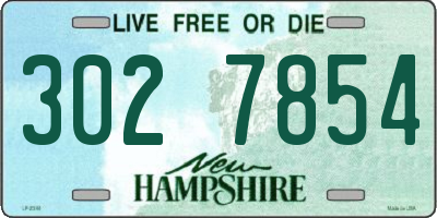 NH license plate 3027854