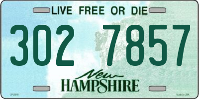 NH license plate 3027857