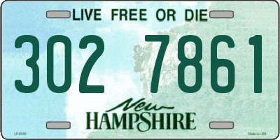 NH license plate 3027861