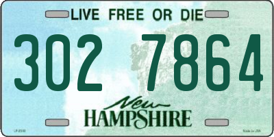 NH license plate 3027864