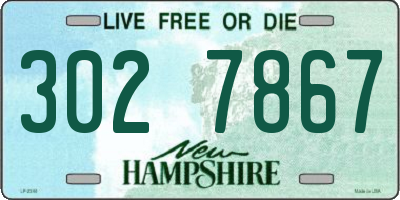 NH license plate 3027867