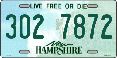 NH license plate 3027872
