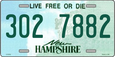 NH license plate 3027882