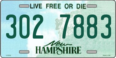 NH license plate 3027883