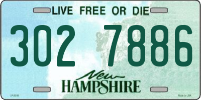 NH license plate 3027886