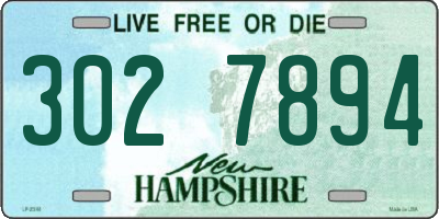 NH license plate 3027894