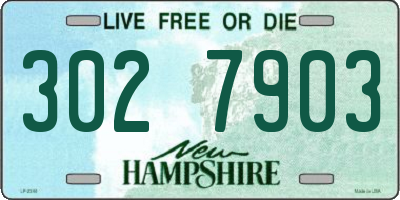 NH license plate 3027903