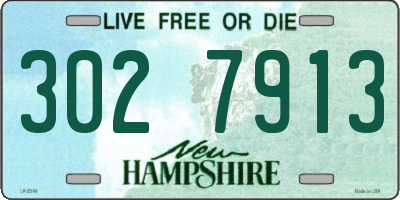 NH license plate 3027913