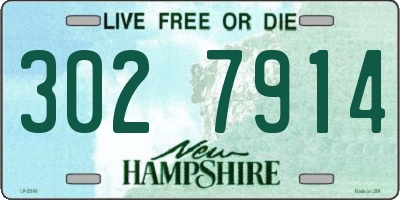 NH license plate 3027914