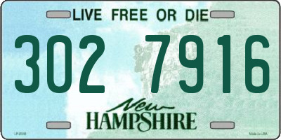 NH license plate 3027916