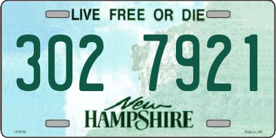 NH license plate 3027921