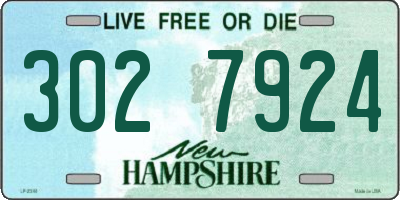 NH license plate 3027924