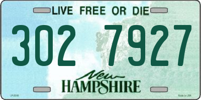 NH license plate 3027927