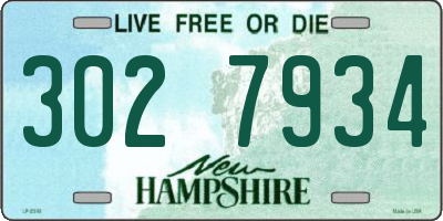 NH license plate 3027934