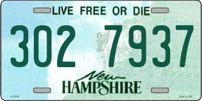 NH license plate 3027937