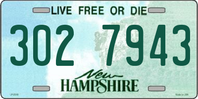 NH license plate 3027943