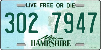 NH license plate 3027947