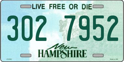 NH license plate 3027952
