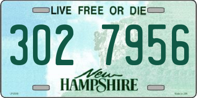 NH license plate 3027956