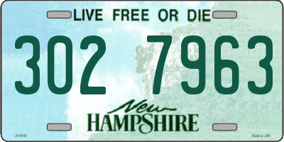 NH license plate 3027963