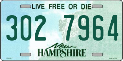 NH license plate 3027964