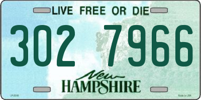 NH license plate 3027966