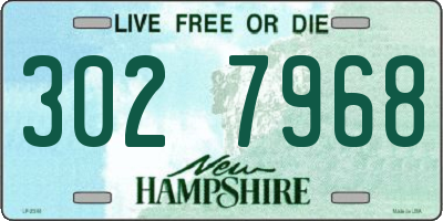 NH license plate 3027968