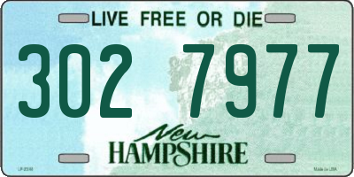 NH license plate 3027977