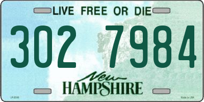 NH license plate 3027984