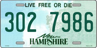NH license plate 3027986