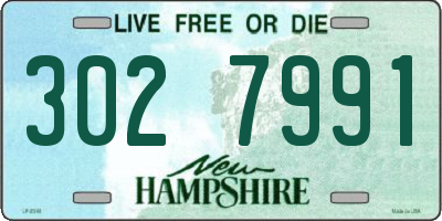 NH license plate 3027991