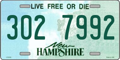 NH license plate 3027992
