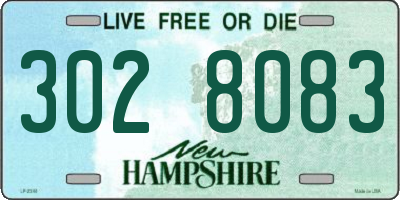 NH license plate 3028083