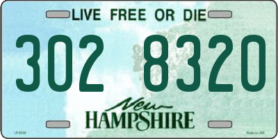 NH license plate 3028320