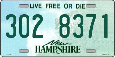 NH license plate 3028371