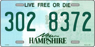 NH license plate 3028372