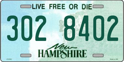 NH license plate 3028402