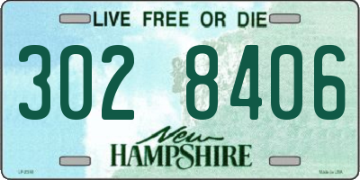 NH license plate 3028406