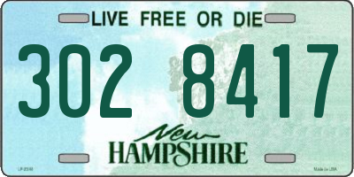 NH license plate 3028417