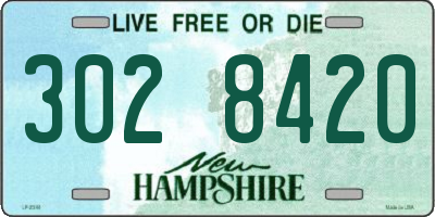 NH license plate 3028420