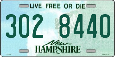 NH license plate 3028440