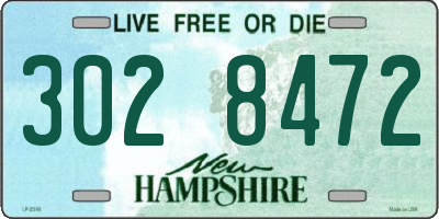 NH license plate 3028472