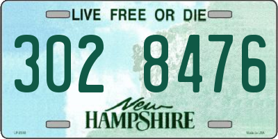 NH license plate 3028476