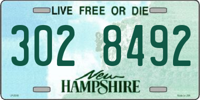 NH license plate 3028492