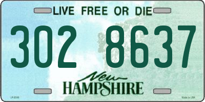 NH license plate 3028637
