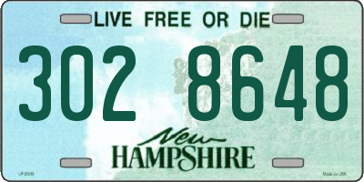 NH license plate 3028648