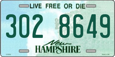 NH license plate 3028649