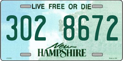 NH license plate 3028672