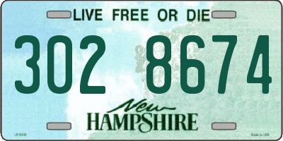 NH license plate 3028674